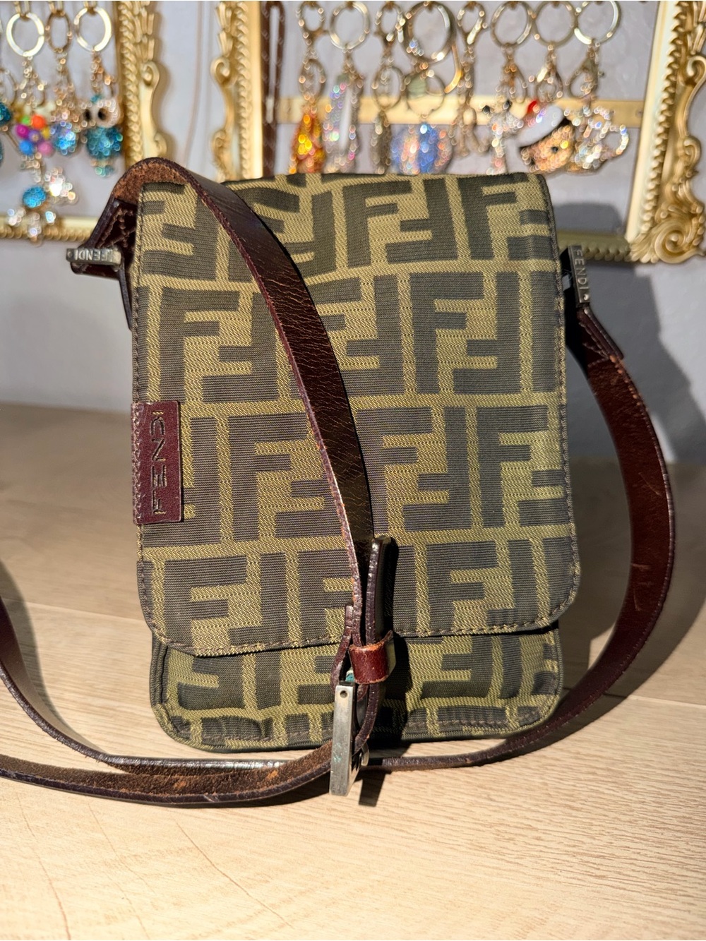 Fendi Zucca Crossbody Bag with Free Authenticity